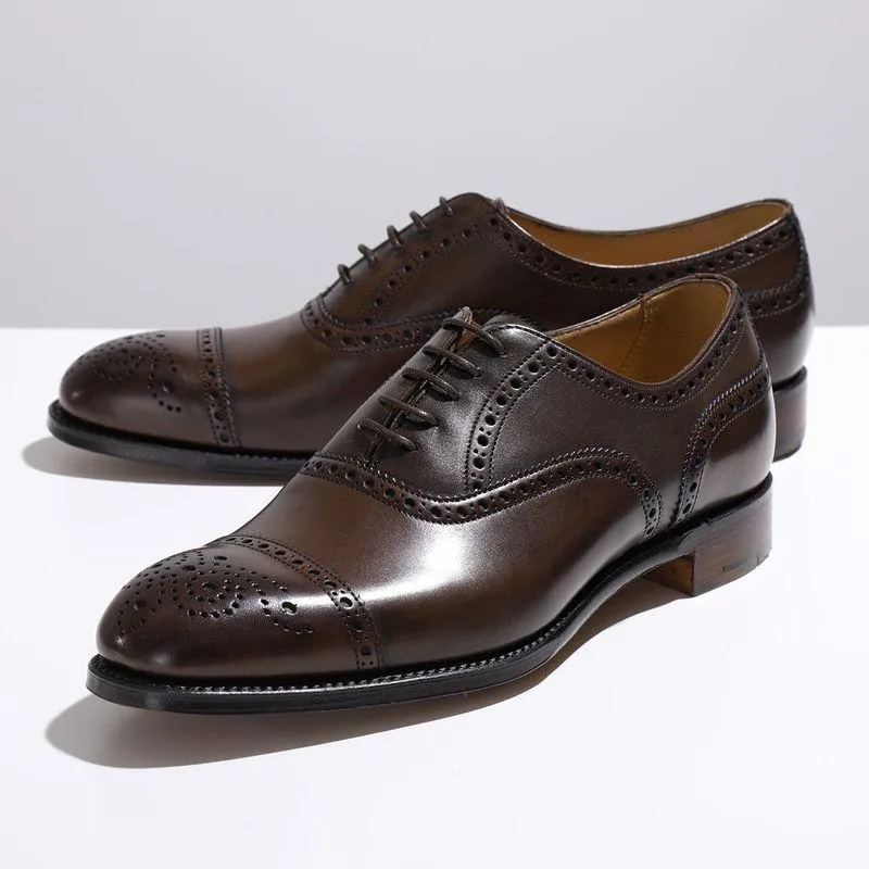 JOSEPH CHEANEY ジョセフチーニー レザーシューズ WILFRED ウィルフレッド メンズ レザーソール カーフ セミブローグ Fワイズ 靴 BURNISHED MOCHA