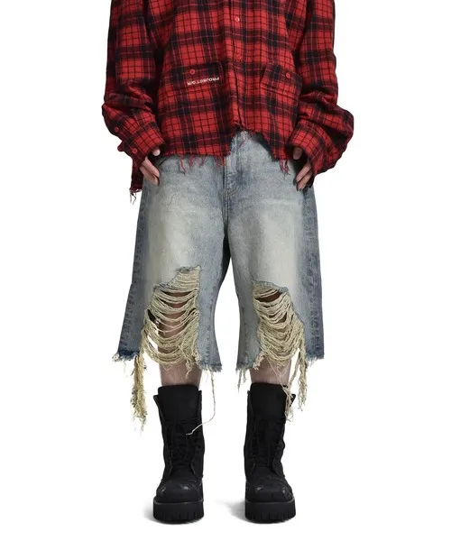 ジーンズ JN RIPPED DENIM SHORTS メンズ レディース