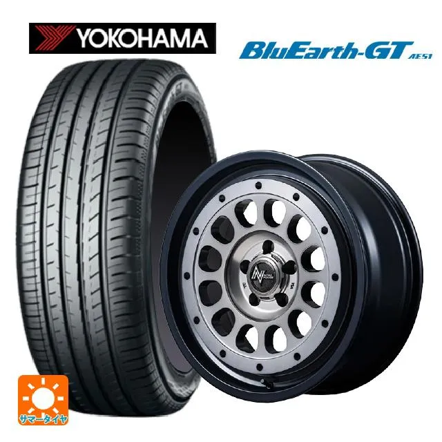 送料無料 サマータイヤホイールセット 245/40R18 97W XL ヨコハマ ブルーアースGT AE51 エムアイディー ナイトロパワー R12