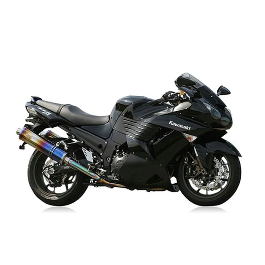 アールズギア r's gear ワイバン スリップオン ツイン オーバルチタンドラッグブルー ZZR1400 '08〜'11