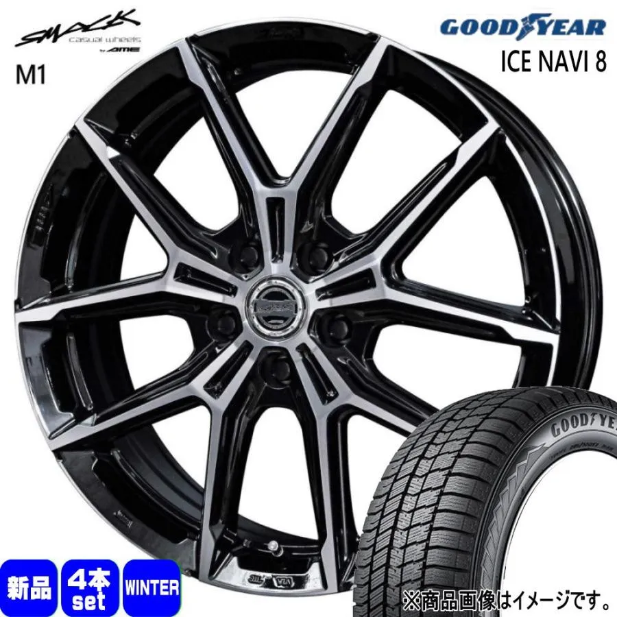 120系 ラクティス  グッドイヤー 175/65R15 84Q ICE NAVI 8 冬用 スタッドレスタイヤ SMACK +EK M1