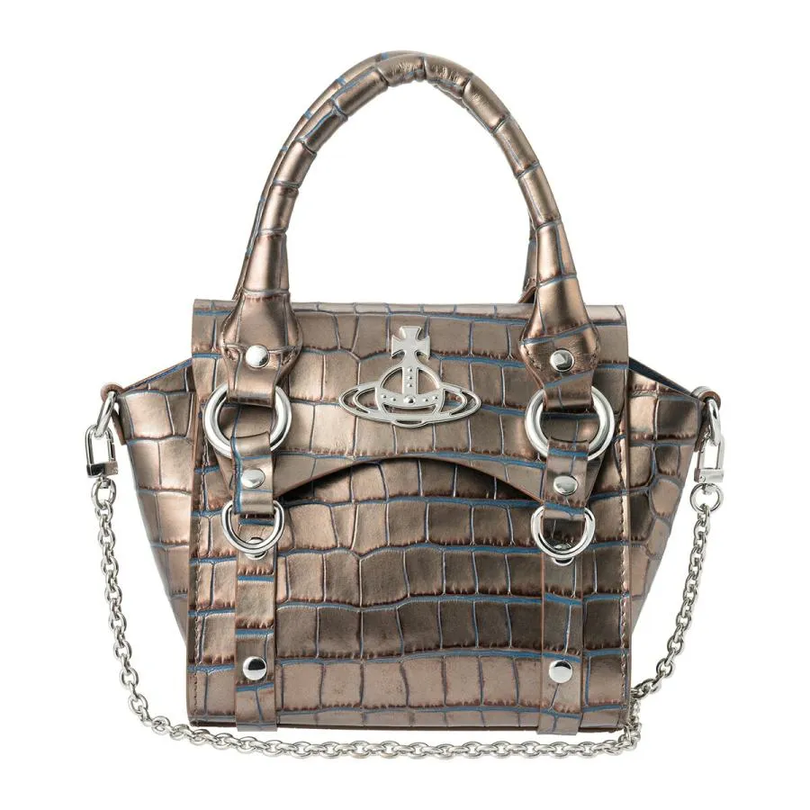 並行輸入 ヴィヴィアン ウエストウッド ショルダーバッグ Vivienne Westwood クロコダイル エンボス 48030002W L00A3 D405レディース メタリックブラウン