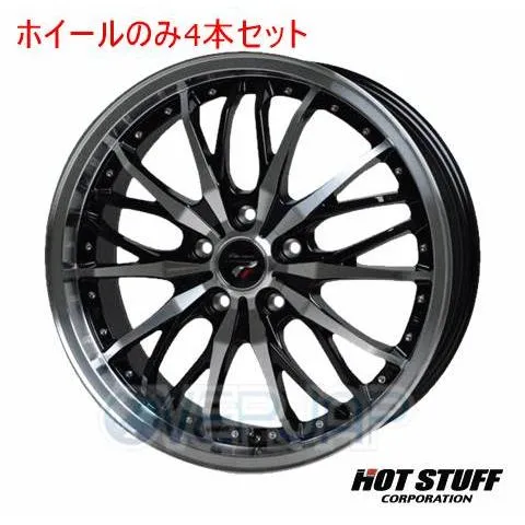 4本セット HOT STUFF Precious HM3 メタリックブラックポリッシュ (BK/P) 18インチ 7.5J 114.3/5 38 ハリアー 60系