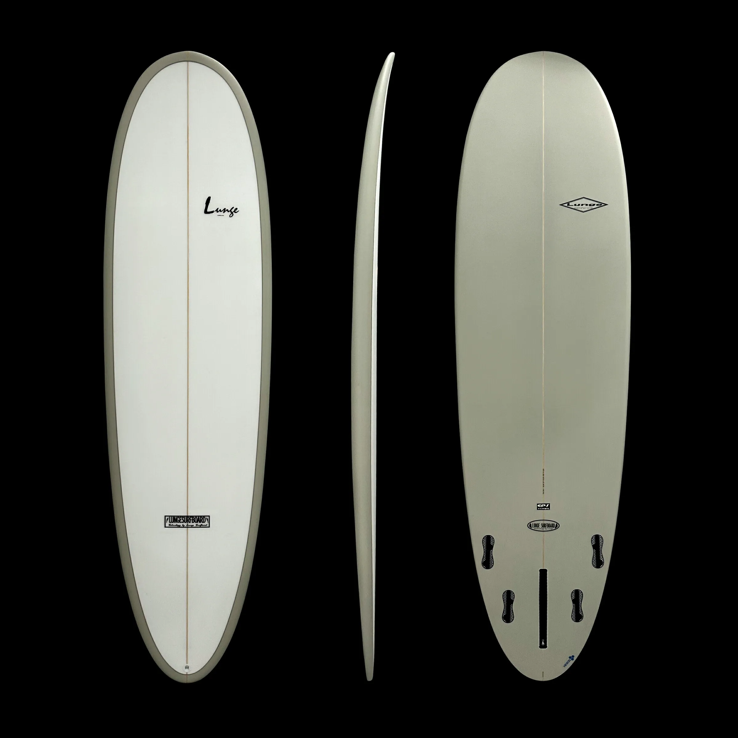 LUNGE TURKEY ミニロングサーフボード EPS クールグレイ 6’8”  ファンボード ※配送方法： １西濃運輸：営業所止めとなります。２佐川急便：自宅まで配送 のどちらかを選択できます。（西濃運輸支店止めはお引き取りが必要となります）