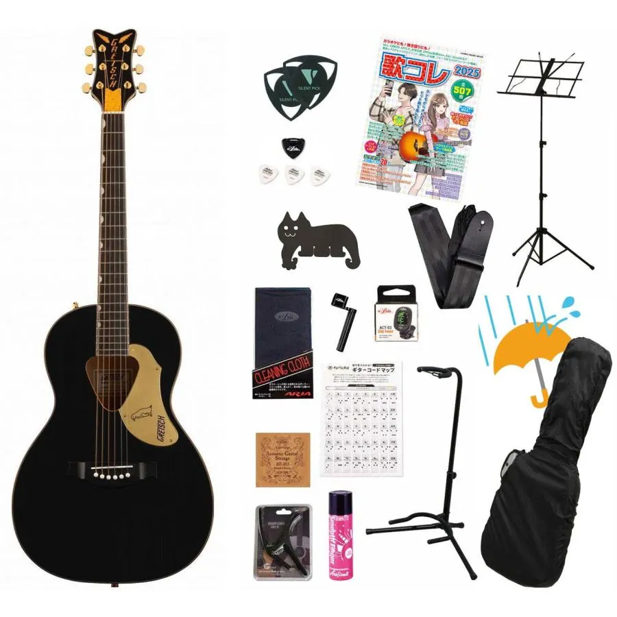 Gretsch / G5021E Rancher Penguin Parlor Acoustic/Electric Black グレッチ エレアコアコギ弾き語りてんこ盛り18点初心者セットR(YRK)