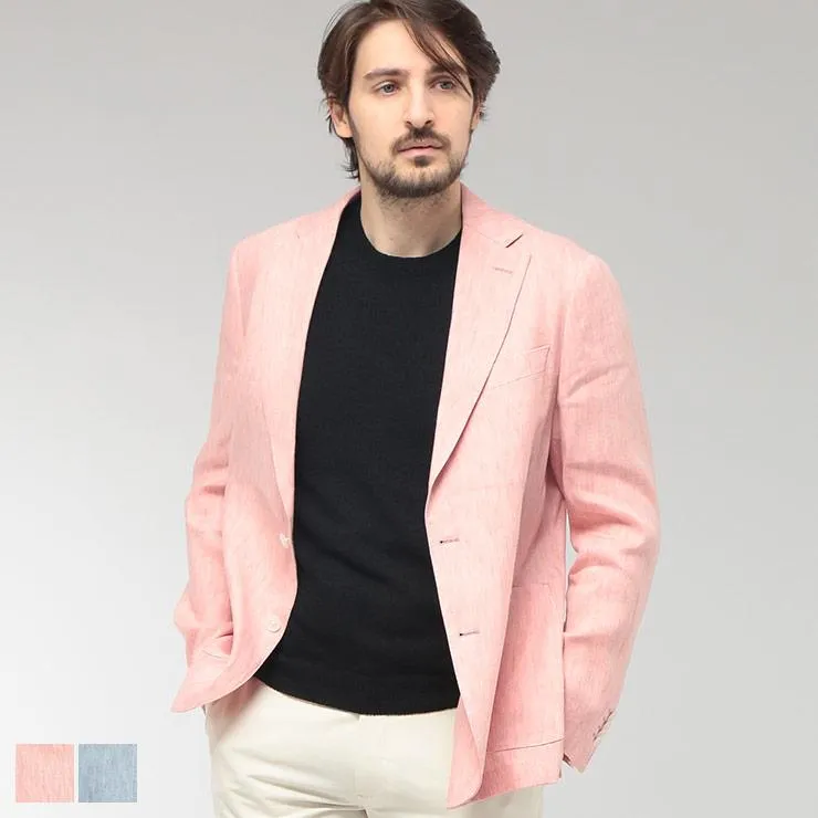 ヒューゴボス HUGO BOSS メンズ ジャケット 麻混 シングル 2ツ釦 テーラード HBHANRY10279060 ブランド アウター リネン フォーマル 春