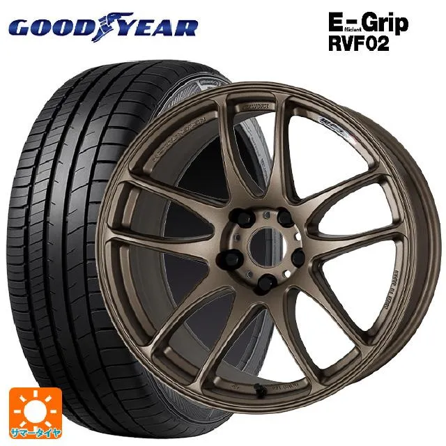 送料無料 サマータイヤホイールセット 215/50R17 95V XL グッドイヤー エフィシェントグリップ RVF02 ワーク エモーション CR極