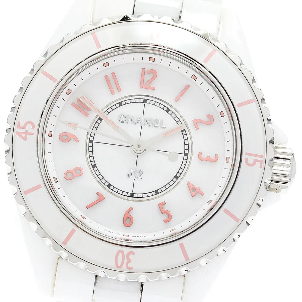 シャネル CHANEL H6755 J12 ピンク ブラッシュ 世界限定1200本 クォーツ レディース 良品 _877860【中古】