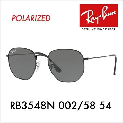 レイバン サングラス RB3548N 002/58 54 HEXAGONAL ヘキサゴナル FLATLENS フラットレンズ ラウンド 偏光 Ray-Ban