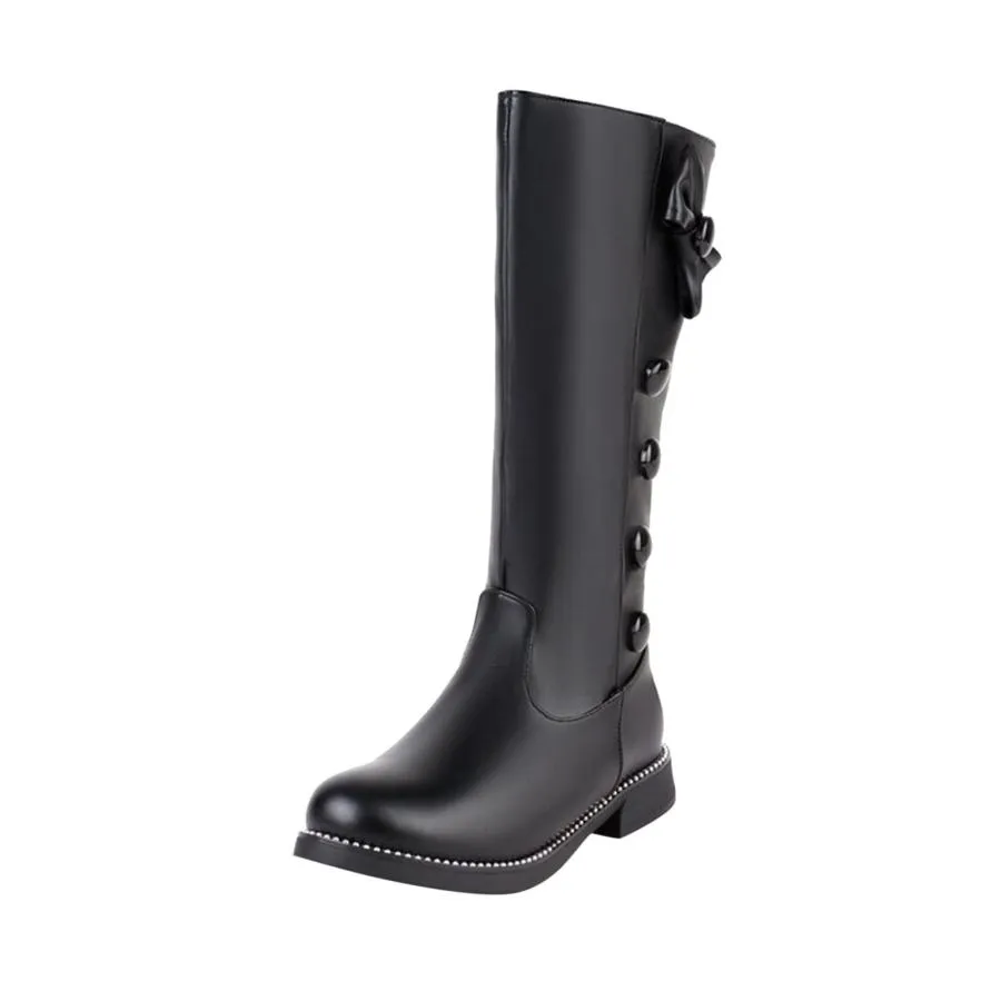 【並行輸入品】Brown Knee High Boots Wide Calf Black and White Cowboy Boots Wom