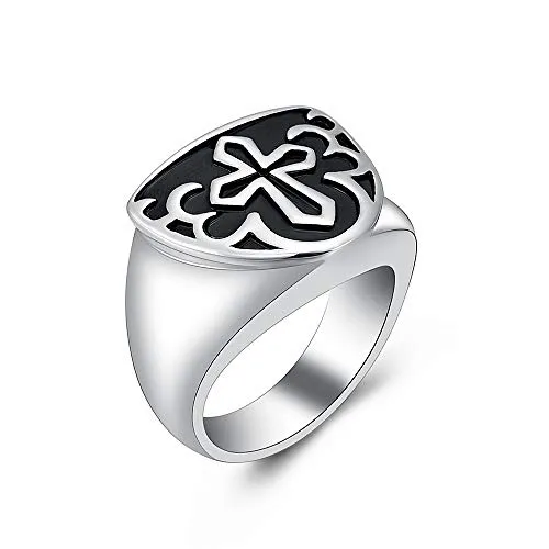 【中古】【未使用・未開封品】Wonderful Jewelry 火葬指輪 遺灰彫刻 十字架 メモリアル 骨壺リング ステンレススチール ケルトノット レトロ 記念品 遺灰 ホルダー リング