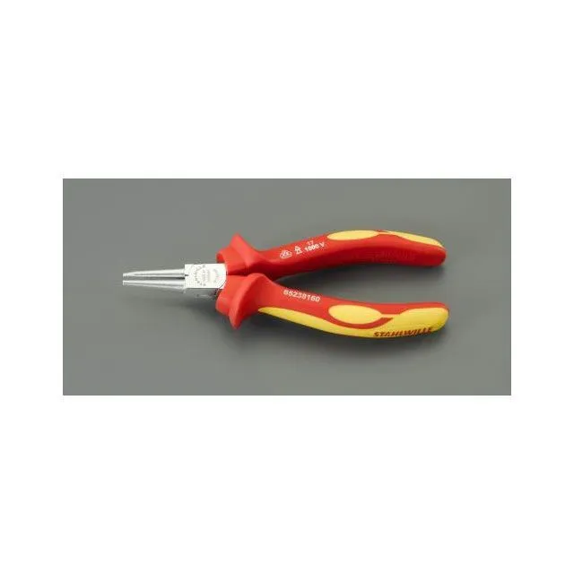ESCO 160mm 絶縁ラウンドノーズプライヤー EA537SW-11 エスコ 電動工具