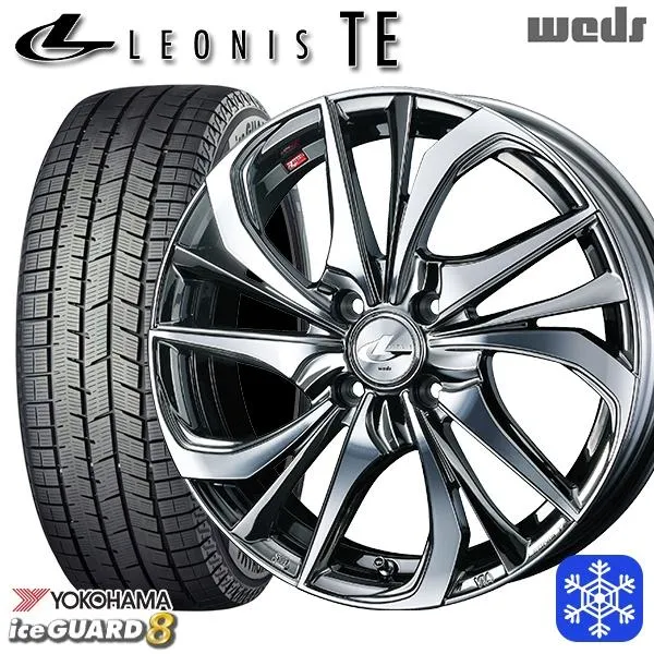 195/60R17インチ ヨコハマ アイスガード IG80 4H100 スタッドレスタイヤホイールセット ウェッズ レオニス TE BMCMC