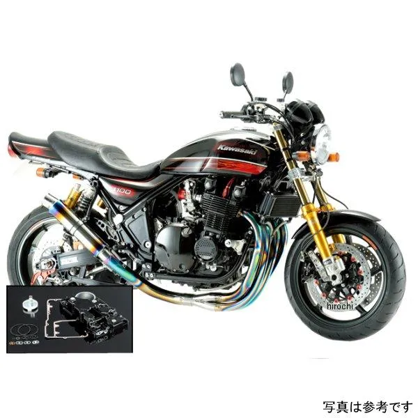 EX-08HBTUVT3H ナイトロレーシング 4in1手曲げチタンEX UPタイプ カットオイルパン付き HP ヴァリアントチタン 365mm ゼファー1100 JP店