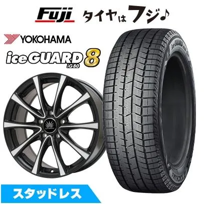 パンク保証付き 新品国産車用 5穴114.3車 スタッドレスタイヤ ホイール4本セット 215/45R18 ヨコハマ アイスガード8 エイトIG80 アマルフィV Jr 7.5J 18インチ