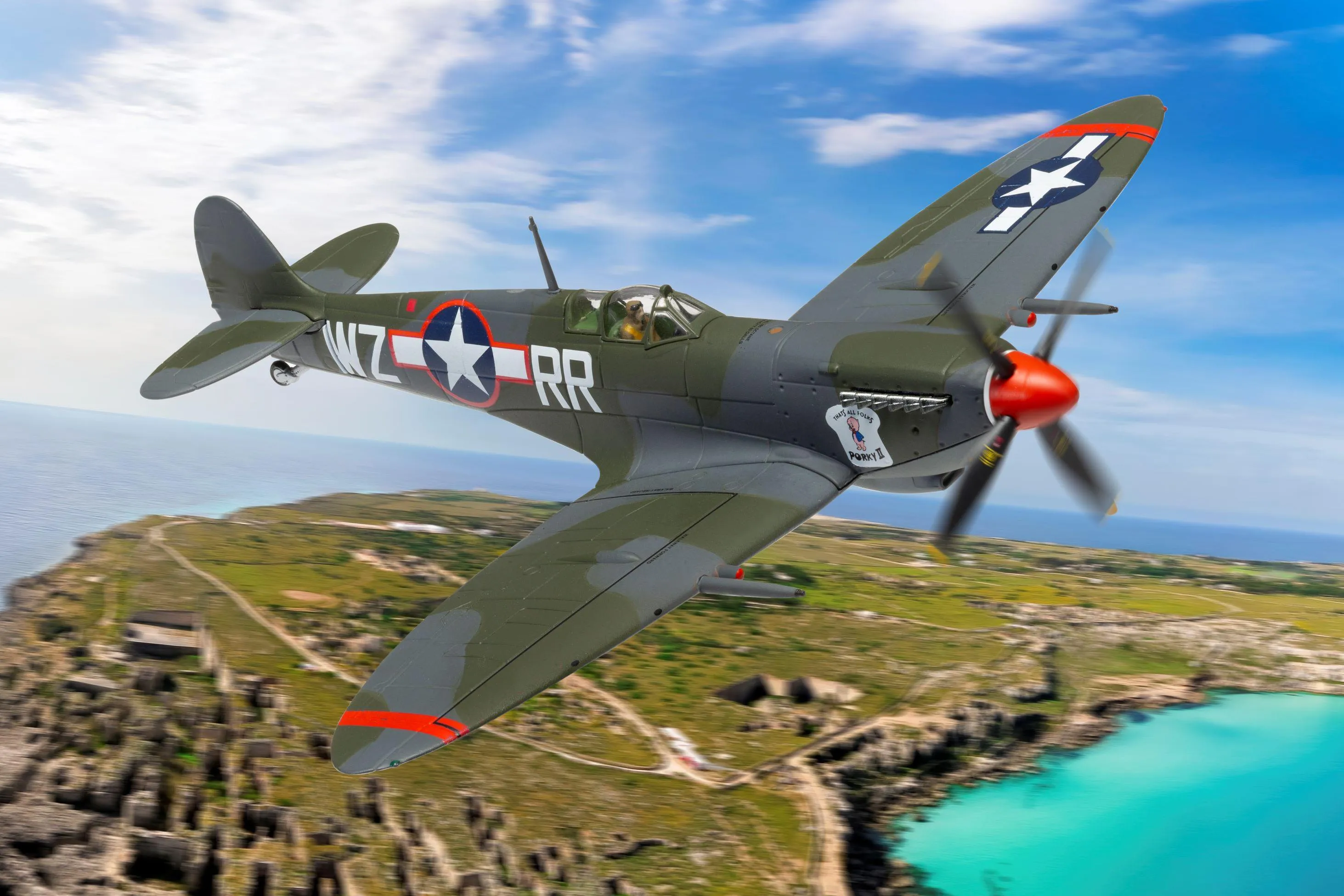 CGAA29104 CORGI 1/72 スーパーマリン スピットファイア Mk.Ixc ’ポーキー II ’ 第31アメリカ空軍 - ロバート・コナー中尉