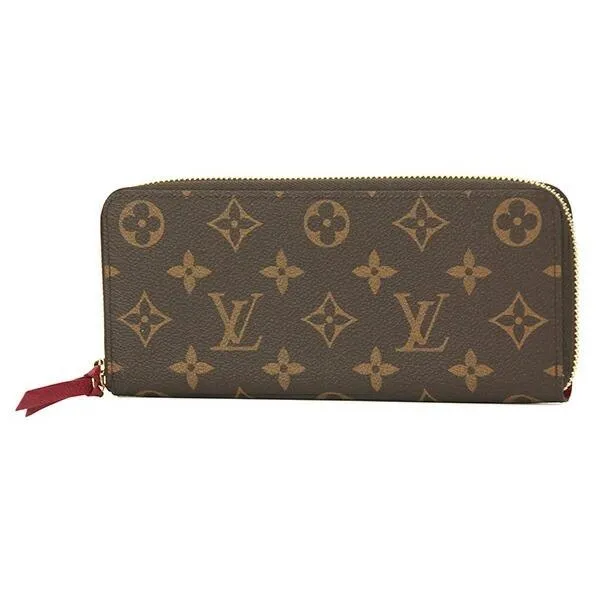 並行輸入 ルイヴィトン 長財布(ラウンドファスナー) Louis Vuitton モノグラム ポルトフォイユ・クレマンス M60742レディース ブラウン ピンク系