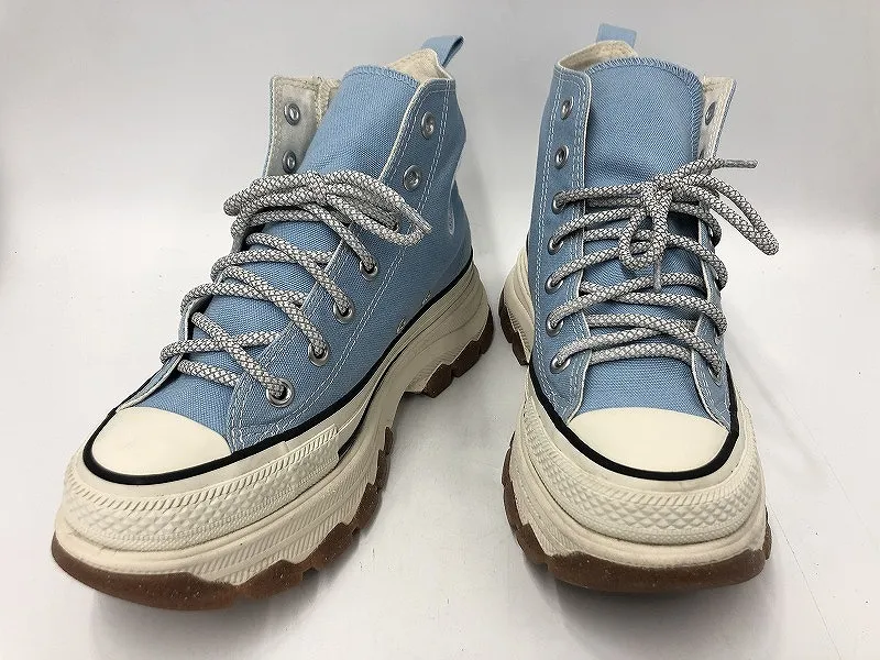 コンバース CONVERSE ハイカットスニーカー R TREKWALEZHI 水色系 【中古】