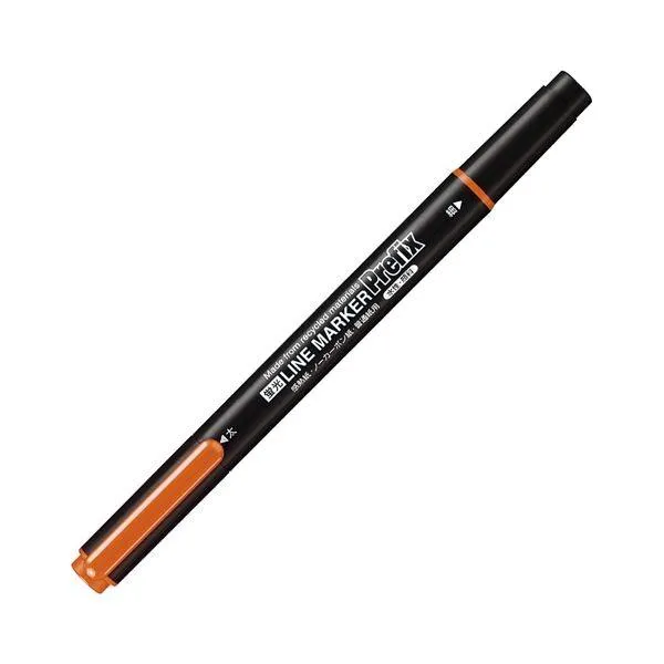 (まとめ) コクヨ蛍光OAマーカー(再生樹脂・ツイン) プリフィクス 中字+細字 橙 PM-L202YR 1セット(10本) 〔×5セット〕