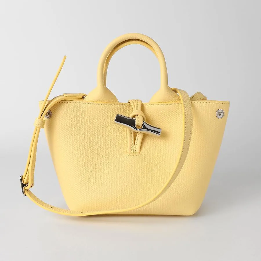 並行輸入 ロンシャン ショルダーバッグ LONGCHAMP ル ロゾ トップハンドルバッグ XSサイズ 10278 HFP M12レディース イエロー 黄色