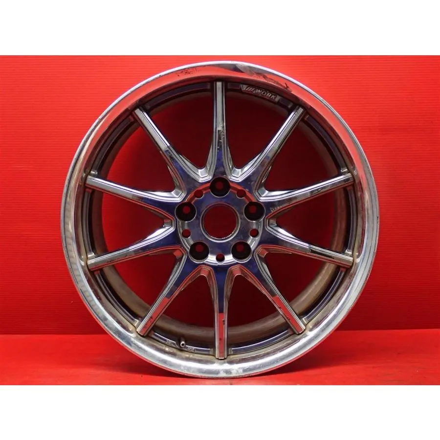 単品 中古ホイール 1本 WORK ワーク XSA 戦 イクサ 03C 8J 18インチ PCD114.3 5穴 +45 ハブ73 ja18