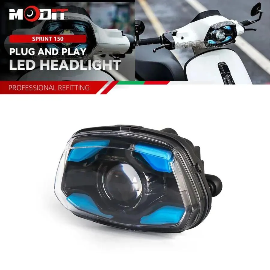 並行輸入品 ベスパ スプリント150 Sprint150 SPRINT 2023 2024 2025 バイクアクセサリー LEDヘッドライト ブルーヘッドライト