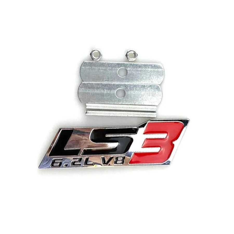【並行輸入品】メタルフロントグリル LS3 6.2L V8 ロゴ エンジン Atuo バッジ ターボエンブレム 交換用 シボレー用 Aimoll