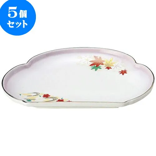 5個セット 和陶オープン 嵐山 松型天皿 [ 24.3 x 18.2 x 3cm ] | 人気 おすすめ 食器 洋食器 業務用 飲食店 カフェ うつわ 器 おしゃれ かわいい ギフト プレゼント 誕生日 贈答品 食器セット 食器セット