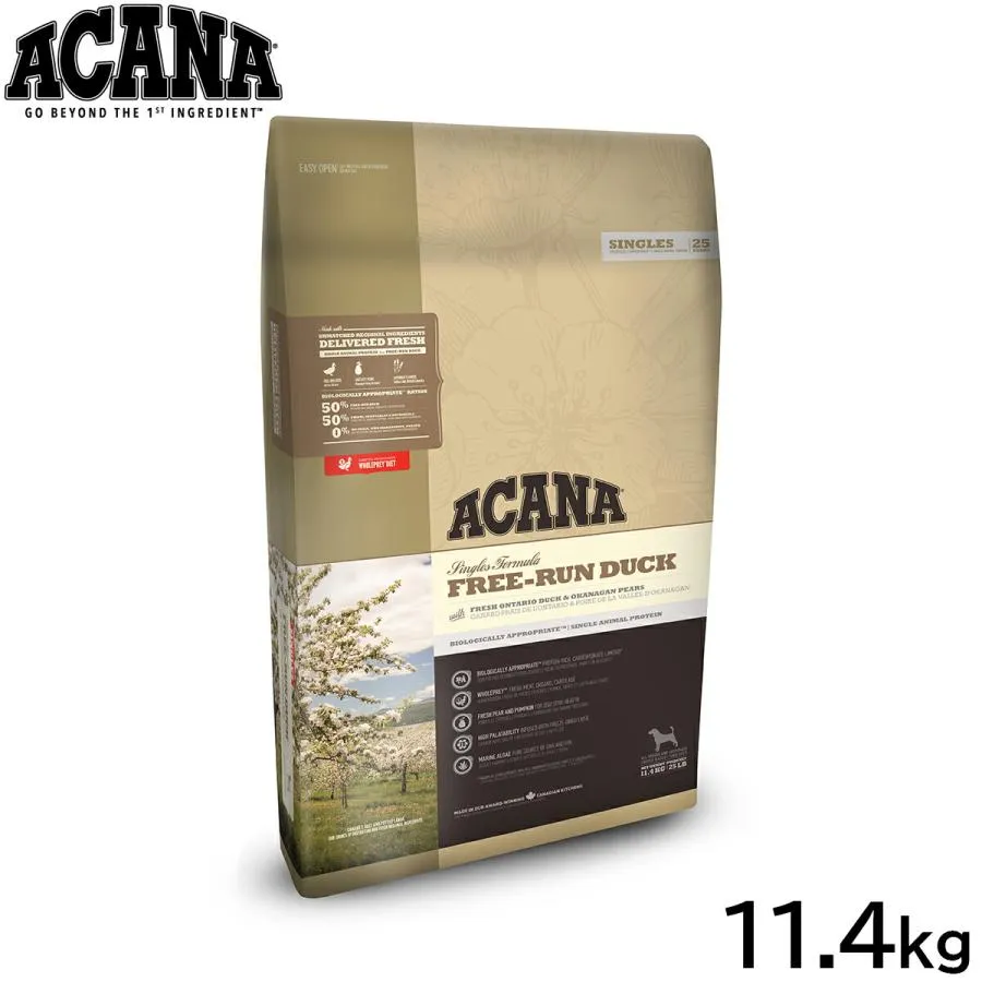 アカナ ACANA ドッグフード シングル フリーランダック 全犬種 全年齢用 穀物不使用 11.4kg 正規品 無添加