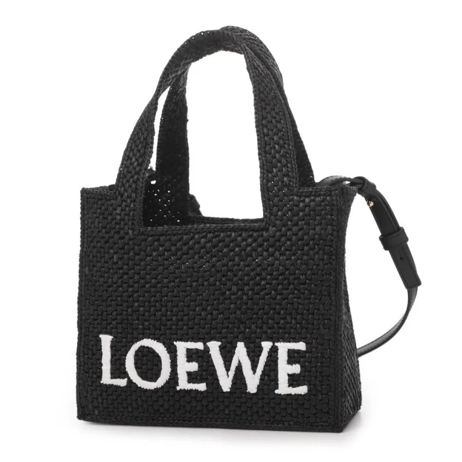 ロエベ LOEWE トートバッグ 3WAY LOEWE FONT TOTE MINI ショルダーバッグ ブラック レディース alf1v46x01-1100