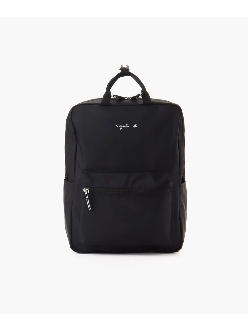 agnes b. ENFANT キッズ ロゴ リュックサック アニエスベー バッグ リュック・バックパック ブラック【送料無料】