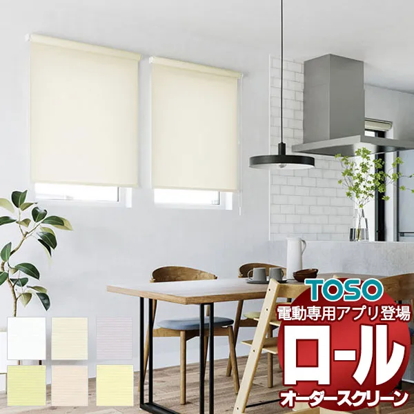 【最大ポイント23倍＋クーポン】施設向け ロールスクリーン 標準プルコード ルノプレーン抗ウイルス ウォッシャブル生地 TR-6265～TR-6270 幅2000×高さ3000mm迄