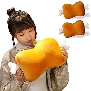 【中古】sac taske 骨付き肉 ぬいぐるみ クッション 昼寝枕 肉 骨 おもしろグッズ マンガ肉 プレゼント (2個セット)