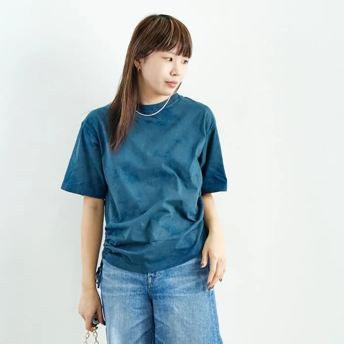 【送料無料】 WALANCE ワランス オーガニックコットンジャージー アシンメトリーTシャツ 3251-118 レディース トップス 半袖 F ブルー/ブラック