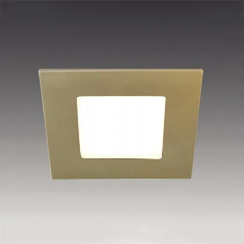 スガツネ ＬＡＭＰ Ｈｅｒａ LEDダウンライト FQ68-LED型 スクエア 白色 4000K ステンレス調 DC24V 埋込穴φ68mm IP44 調光 FQ68LED4WSSNW