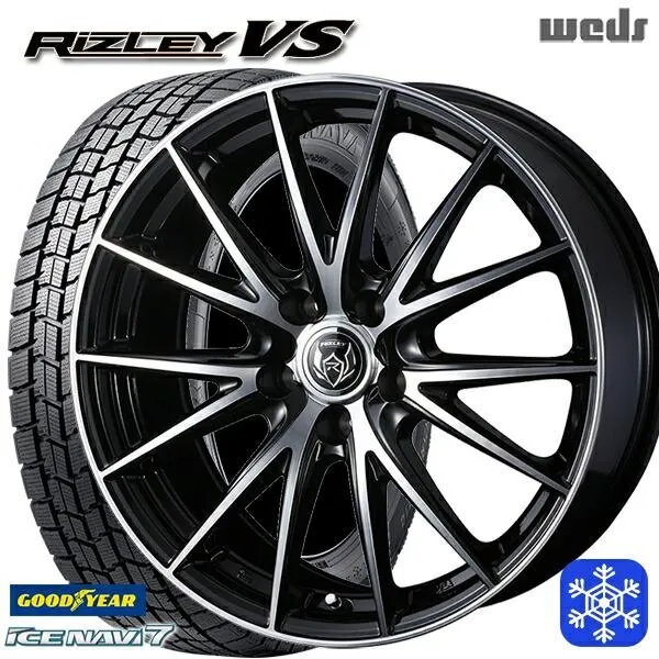 235/50R18インチ グッドイヤー アイスナビ7 ICE NAVI7 5H114.3 スタッドレスタイヤホイール4本セット ウェッズ ライツレー VS