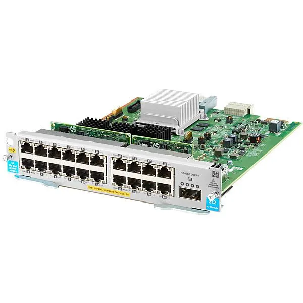 J9992A HPE Aruba Networking 20-port 10/ 100/ 1000BASE-T PoE+ MACsec / 1-port 40GbE QSFP+ v3 zl2 Module