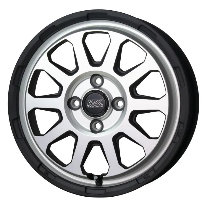 業販品 YOKOHAMA GEOLANDAR M/T G003 LT165/65R14 81/78Q MADCROSS RANGER マットシルバー 14インチ 4.5J+45 4H-100 夏用 4本