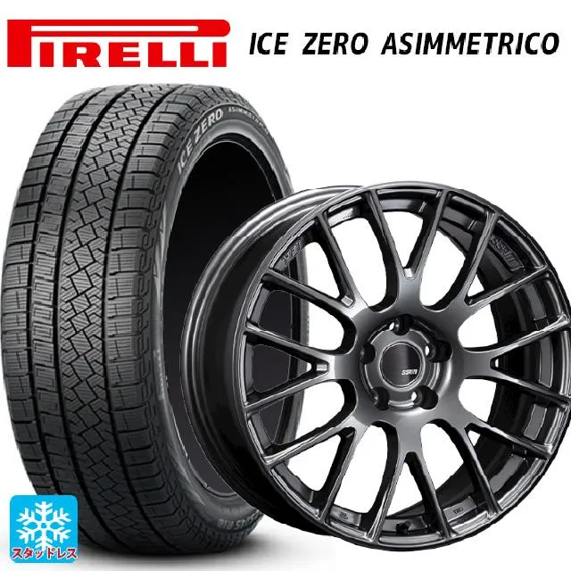 送料無料 スタッドレスタイヤホイールセット 215/60R17 96H ピレリ アイスゼロ アシンメトリコ 正規品 # タナベ SSR GTV04 1