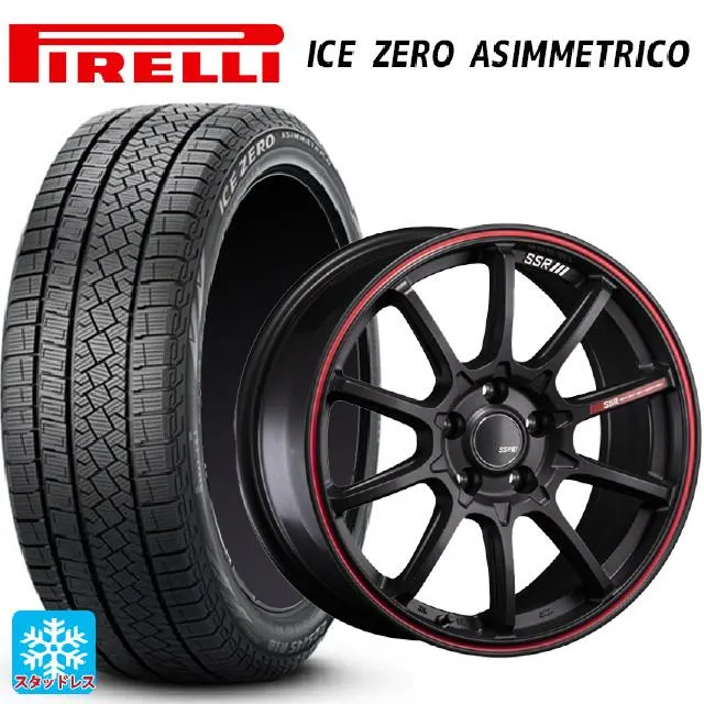 送料無料 スタッドレスタイヤホイール 4本セット 245/45R18 100H XL ピレリ アイスゼロ アシンメトリコ 正規品 # タナベ SSR