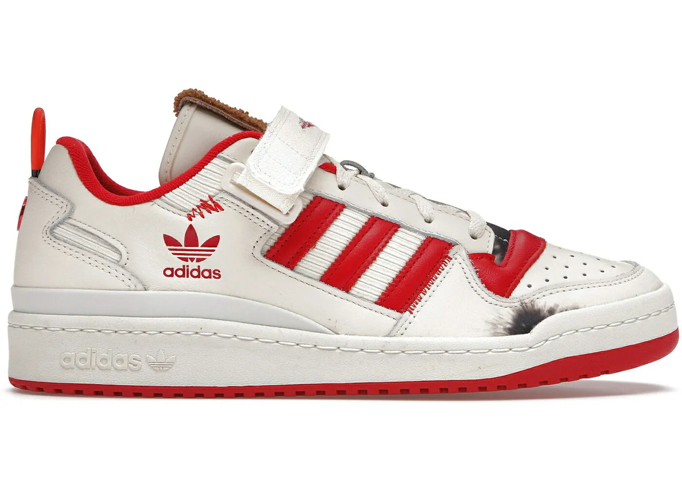 アディダス フォーラム クリーム 白色 ホワイト 赤 レッド スニーカー メンズ ADIDAS FORUM LOW HOME ALONE / CREAM WHITE COLLEGIATE RED OFF