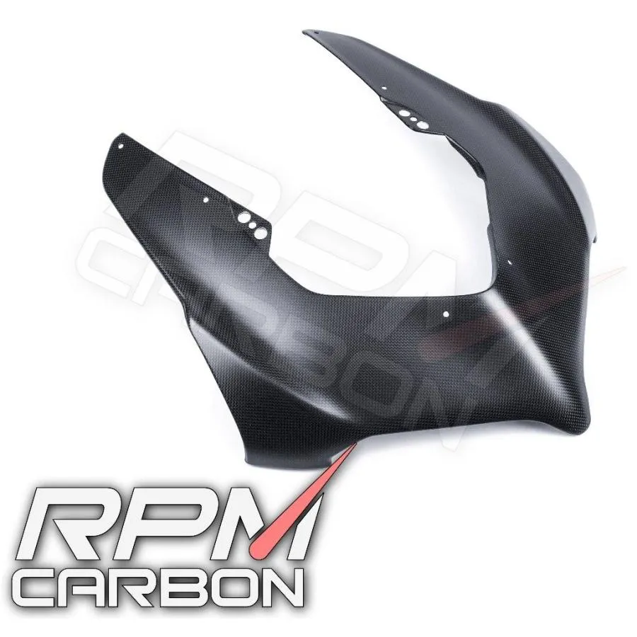 RPM CARBON アールピーエムカーボン フロントカウル PANIGALEV4 仕上げ：ツヤあり / 仕様：綾織 Panigale V4 V4S V4R DUCATI ドゥカティ カウル関連 外装
