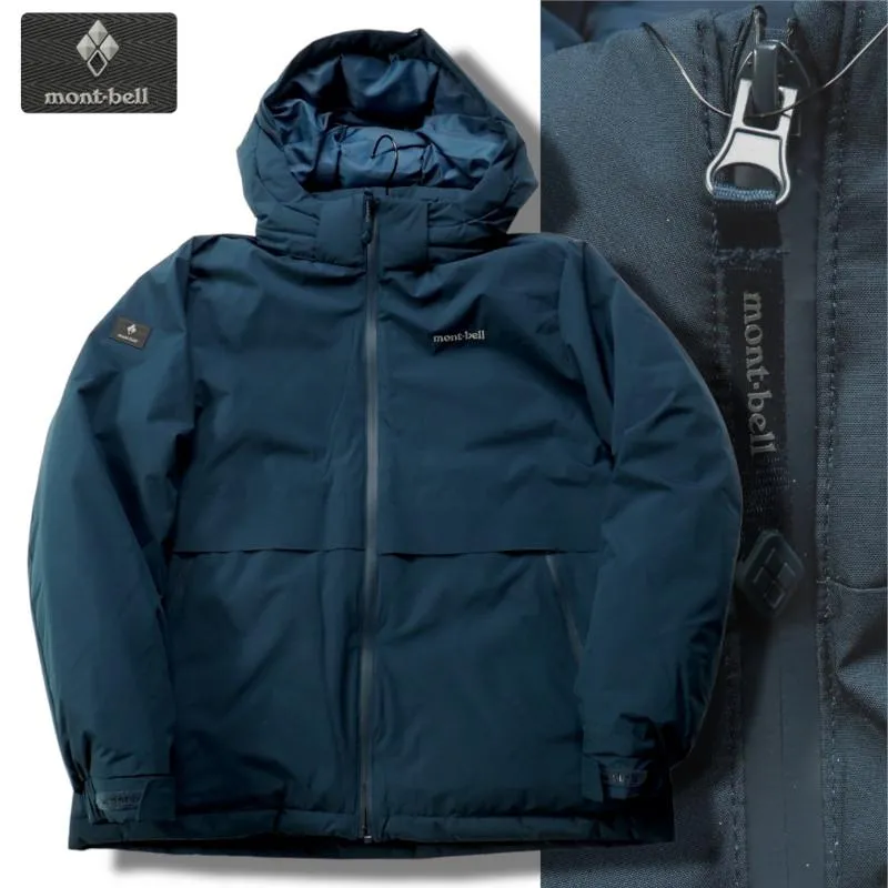 新品正規 mont-bell モンベル 撥水・防風 高機能中綿 止水ジップ AIR WARM エコダウン ジャケット105(XL)ブルー(T/BLUE) AMDJ223