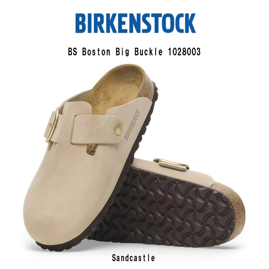 BIRKENSTOCK(ビルケンシュトック)ボストン ビッグバックル クロッグ サンダル ヌバック レギュラー ベージュ ユニセックス Boston Big Buckle 1028003