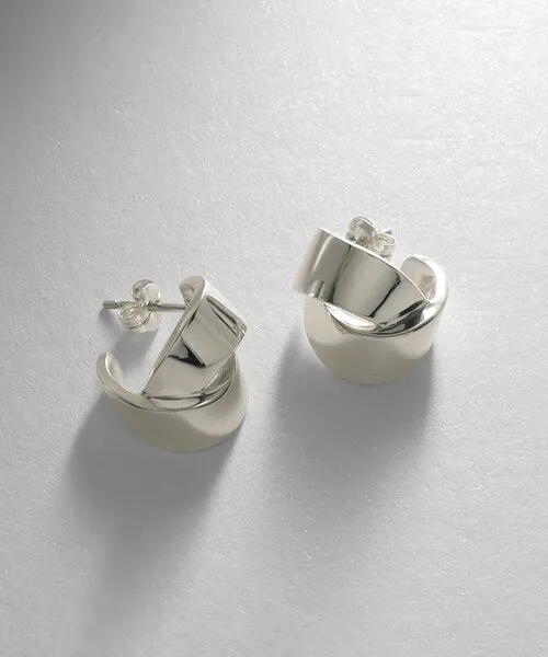 ピアス シルバー フォールディングピアス オーバーラップ レディース