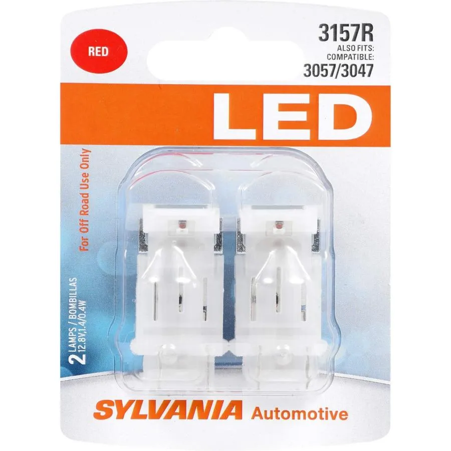 【並行輸入品】SYLVANIA 3157RSL.BP2LEDバルブ（電球2個入り） レッド