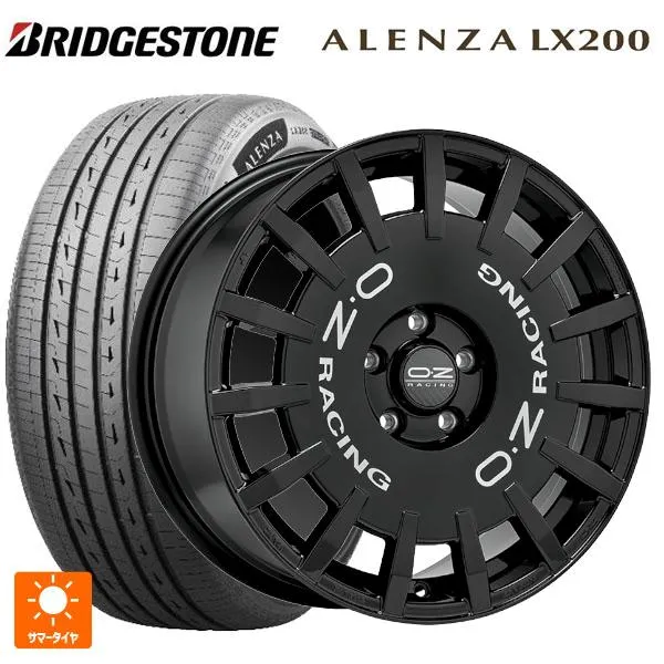 送料無料 サマータイヤホイールセット 225/55R18 98V ブリヂストン アレンザLX200 正規品 # オーゼット レーシング ラリーレーシン