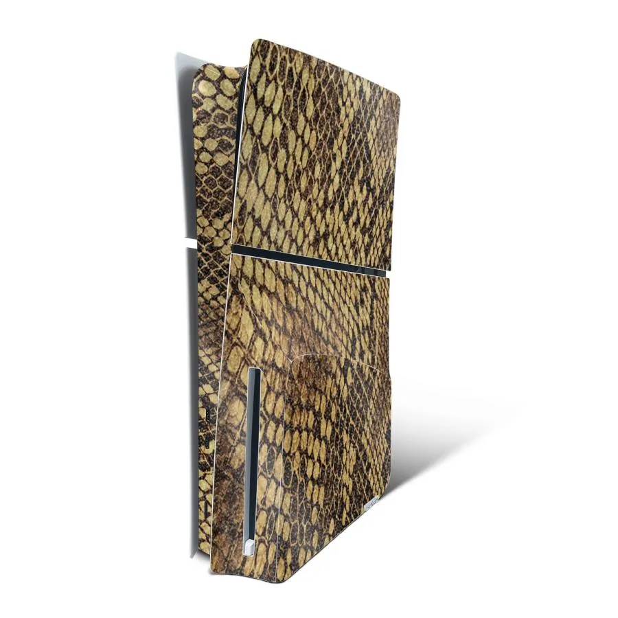 MightySkins Playstation 5 Slim Disk Edition 用グリッタースキン「Raw Energy」保護デカールラップ 着脱簡単