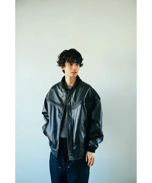 ブルゾン アウター TOWN CRAFT タウンクラフト / LEATHER DERBY JACKEY メンズ レディース