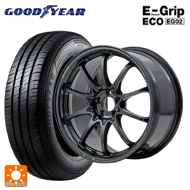 スバル レヴォーグ(VN系)用 225/45R18 95W XL グッドイヤー エフィシェントグリップ エコ EG02 ボルクレーシング CE28N
